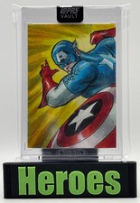 2026 Topps Marvel Vault Captain America Premiere Sketch 1/1 Auto picture