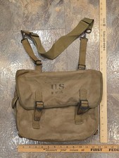 Vintage WW2 era US Army Military M-1936 Field Musette Bag Pouch Byer picture