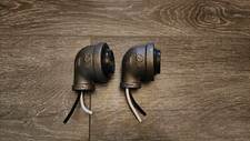 2 Industrial Pipe/Iron Elbow Lamp/Light Socket 1-1/4