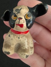 Antique 1924 Signed Dated Cast Iron Boston Terrier Dog Figurine Paperweight... picture