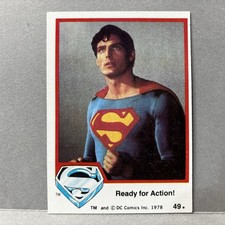1978 Topps DC Comics Superman Christopher Reeve Ready For Action #49 picture