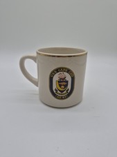 Vtg USS Cape Cod AD-43 US Navy Destroyer Tender Gold Rimmed Ceramic Mug Heritage picture