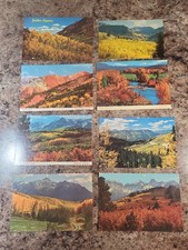 Lot Of 8 Colorado Fall Postcards Autumn Changing Foliage Unused Vintage picture