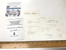 Authentic Katharine Hepburn Autograph Signed Original Index Card w/COA & Receipt picture