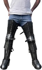 Dark Nazgul Leg Armor Full Set Metal Steel Wearable Knight Leg Greaves Halloween picture