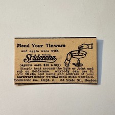 Solderene Co. Mend Your Tinware Boston MA 1906 Minneapolis Ad 5AL1-S26 picture
