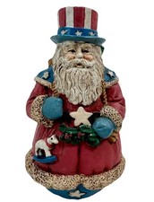 Midwest Importers Santa Figurine Patriotic Primitive Christmas 5