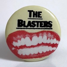RARE Vintage 1981 THE BLASTERS promo badge pin button Dave Alvin LA rock band 1