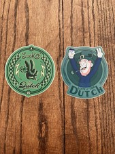 New Dutch Bros Old LUCK o’ THE Dutch PEACE, Vintage Lot, READ, Green, Set Of 2 picture