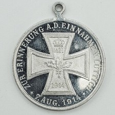 Original WWI German Liege Luttich Medal 1914 Wilhelm II Mayer & Wilhelm Aluminum picture