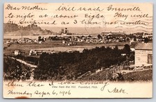 Frankfort Michigan Birdseye View from the Hill Harbor Postcard picture