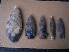 Here is a group of 5 reproduction arrowheads (Read listing) picture
