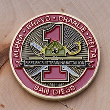 1st Recruit Training Battalion San Diego Challenge Coin picture