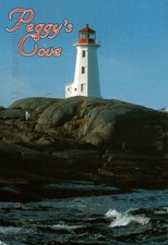 Peggy's Cove Lighthouse Nova Scotia Canada Vintage Postcard 1999 picture