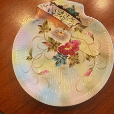 Antique Nippon Shell Dish, Burley Tyrell Chicago, Hand Painted Morning Glory picture
