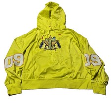 Disney Color Me Courtney Princess Tiana Rhinestone Hoodie Neon Yellow 3X Plus picture