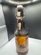 Beer Bottle west German Brewer amber with molded decorations picture