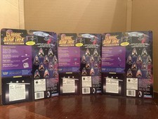Vintage 1997 Playmates Star Trek Action Figure Lot of 4 Sealed Spock Ilia Picard picture