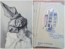 1916 Woman's Institute Domestic Arts Sciences Ribbon Trimmings & Millinery Hats picture