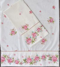 Vintage Wondercale by Springmaid No-Iron Set of 2 Standard Pillowcases Pink Rose picture