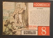 SANTINO HOLY CARD CALENDAR SAINT APOLLINARE picture
