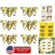 Gold Magnets Bee Decor Set of 6, Kitchen Magnets for Refrigerator, Honey Bee ... picture