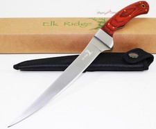 Elk Ridge Hardwood Fish Fishing Filet Fillet Camping Hunting Knife + Sheath picture