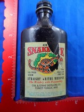 Vintage Snake Bite Bottle 4-1/8