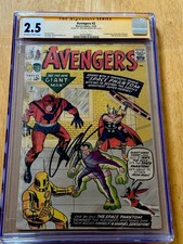 1963 AVENGERS #2 SIGNED/autographed By CHRIS HEMSWORTH /THOR CGC 2.5 Marvel picture