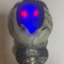 Discontinued HTF 2010s GEMMY Halloween Talking Witchy Skull Doorbell Animated picture
