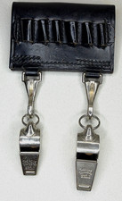 Vintage Philips Police Equipment Whistle Holder Leather Cartridge Pouch Acme D.C picture