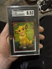 2024 Topps Chrome Disney Simba Lion King 30th Anniversary Black Wave /10 Sgc 8.5 picture