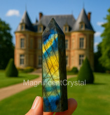 Natural Labradorite Tower Crystal Flashy Stone of Manifestation Energy Gifts picture