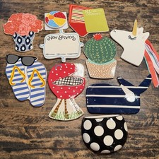 *New* Coton Colors Happy Everything Lot Of 10 Ceramic Attachments Large Size Lot picture