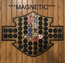 Poker Chip Magnetic Display Fits 60 Harley-Davidson or Casino chips,Hangeronback picture