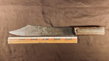 Antique Hunting Trapper Buffalo Skinning Primitive Camp Knife Fixed Blade picture