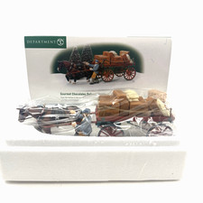Department 56 Dickens Village Gourmet Chocolates Delivery Wagon Horse 58523 picture