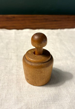 Primitive-Style Vintage Wooden Small Butter Mold Stamp Press - Pineapple picture