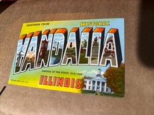 Vintage Greetings From Vandalia Illinois Postcard picture