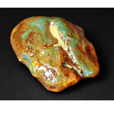 Authentic deep blue rough specimen Dominican amber 32mm picture