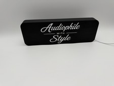 Audiophile With Style - Light Up LED Sign With USB Plug - Black - Amp Receiver picture
