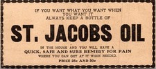 St Jacobs Oil Quick Safe & Sure Remedy For Pain 1906 Minneapolis Ad 5AL1-M2 picture