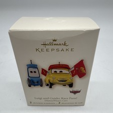 Luigi and Guido: Race Fans Disney/Pixar's Cars, 2008 Hallmark Ornament No Flags picture