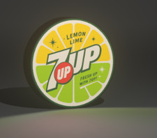 Vintage 7 UP Soda Light Box Retro 3D Printed Light Box Sign 9