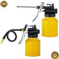 Hand Pump Oiler Can Professional Level 8oz Capacity with Metal Long Flex Spout picture