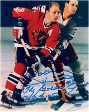 Bobby Hull- Chicago Blackhawks- Autographed 8 x 10 Photo With Inscriptions picture