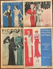Four Pictorial Printed Patterns Fashion Review- 1932-1933 Brochures picture