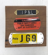 Vintage Electrical Utility Telephone Pole Tags Markers picture