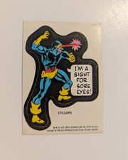 1976 Topps Trading Card Marvel Comic Book Super Heroes Sticker X-Men Cyclops picture