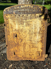 Antique GRS Cast Iron Railroad Signal Cabinet Door Rochester NY Sign 36014 X picture
